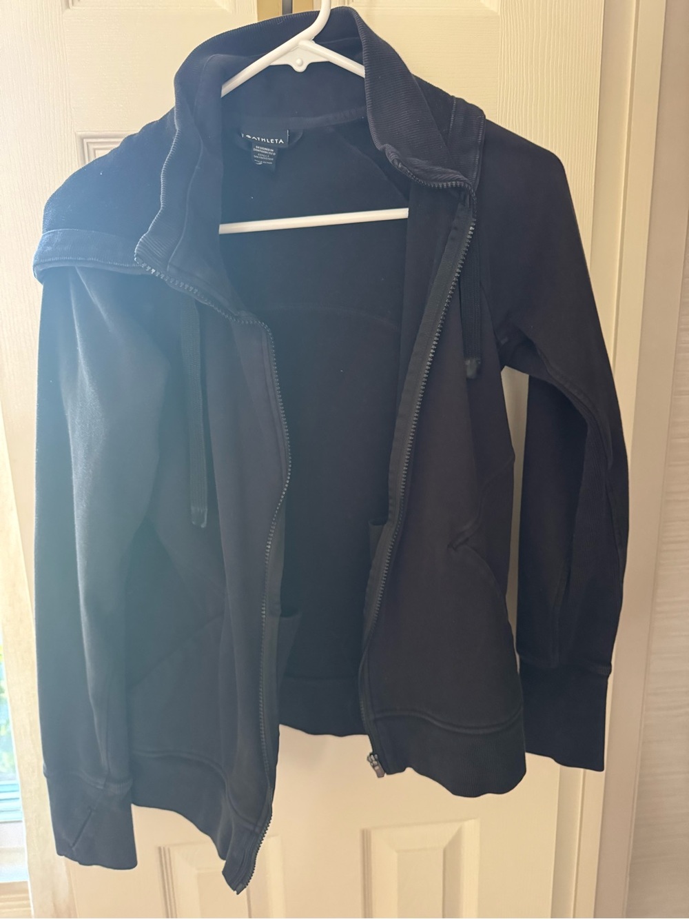 Athleta Black Women's Full-Zip Hooded Sweatshirt